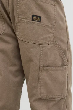 Denim cargo calça