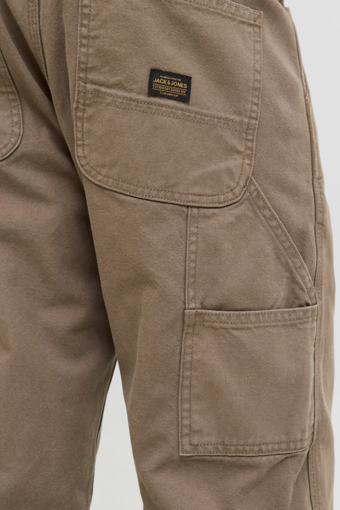 Denim cargo calça