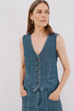 denim Colete