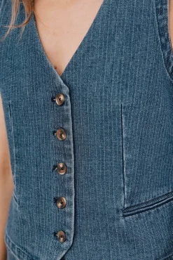 denim Colete