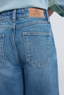 denim jeans culotte para meninas