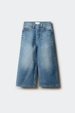 denim jeans culotte para meninas