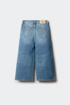 denim jeans culotte para meninas