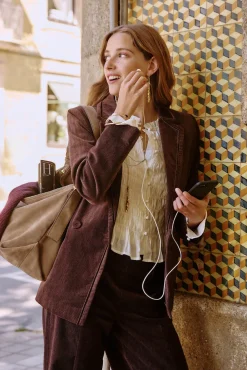 Esther. Blazer de veludo cotelê