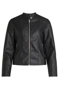 Faux leather biker jacket