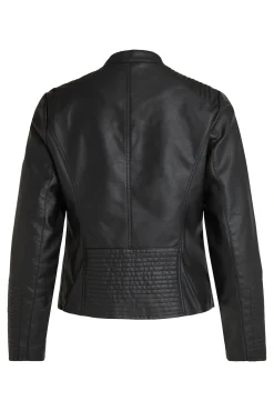 Faux leather biker jacket
