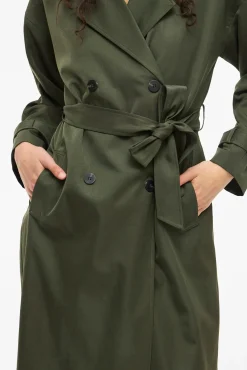 Gabardina longo com nós