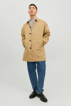 Gabardine com gola italiana