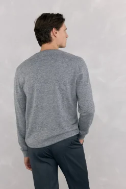 Gola de lã merino e cashmere com bico
