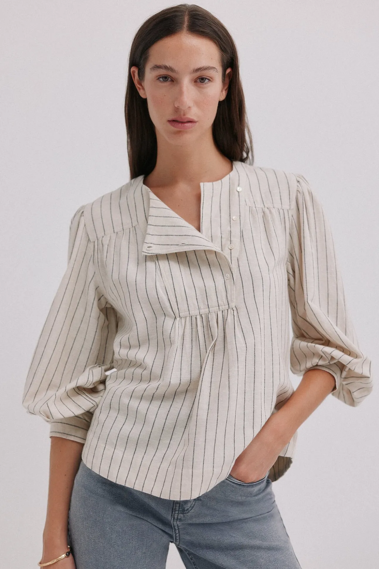 Griselda. Blusa riscas