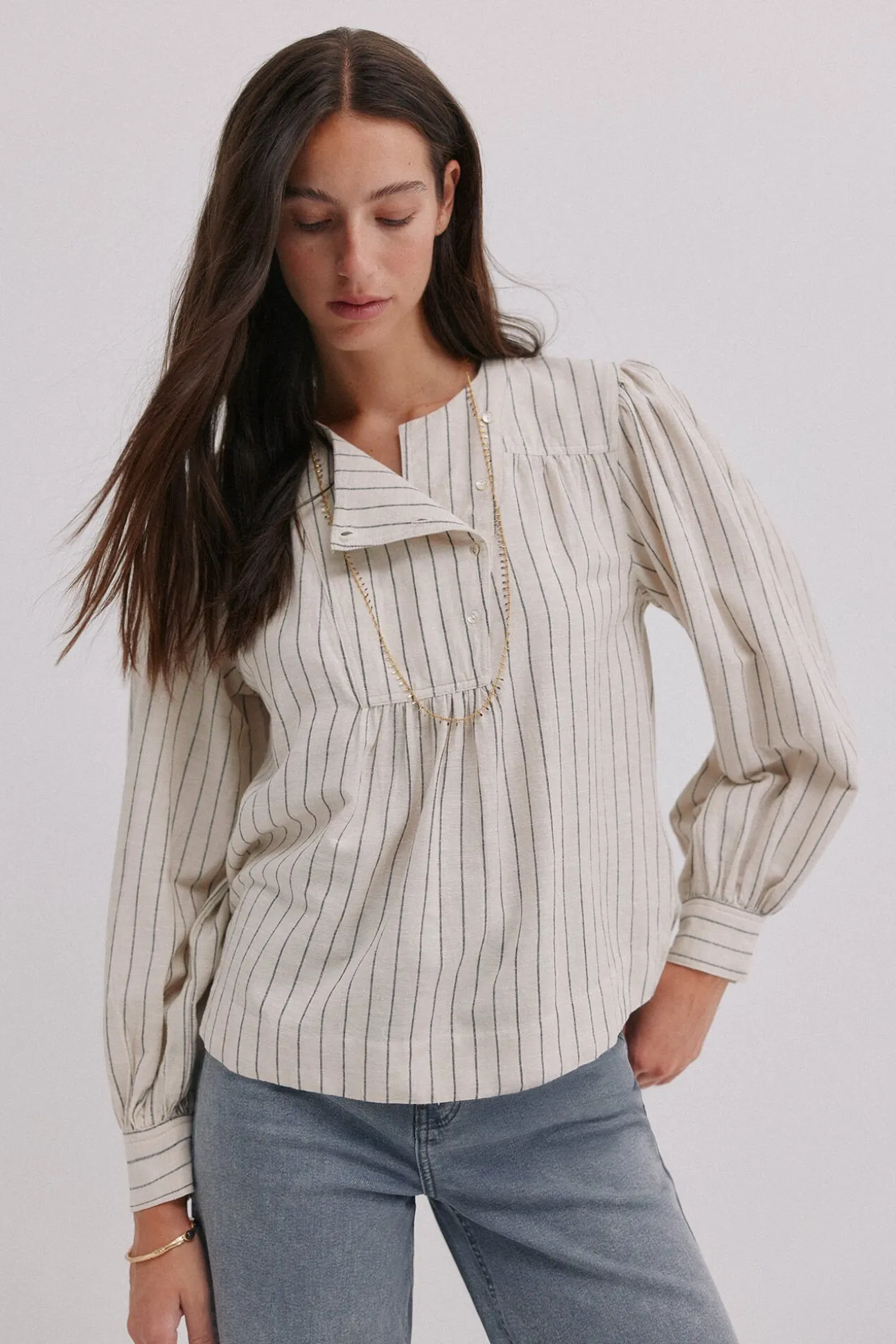 Griselda. Blusa riscas