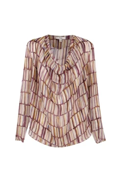Guisselle. Blusa com decote cruzado assimétrico