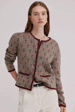 Isela. Casaco de malha jacquard