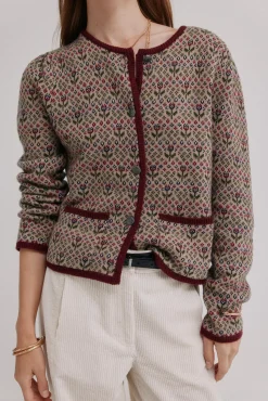 Isela. Casaco de malha jacquard