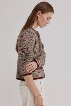 Isela. Casaco de malha jacquard