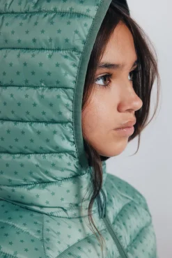 Jaqueta acolchoada estrela para menina