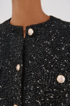 Jaqueta de lurex com botões