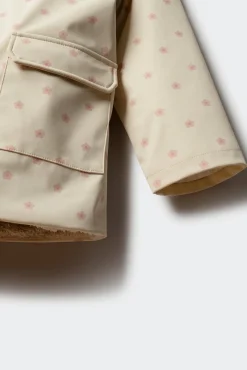 Jaqueta emborrachada de bolinhas para menina