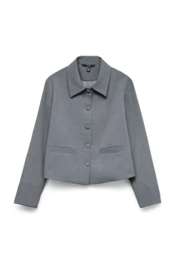 Jaqueta estilo blazer com botões forrados