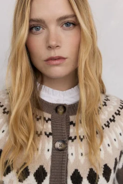Jaqueta jacquard grega