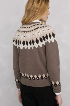 Jaqueta jacquard grega