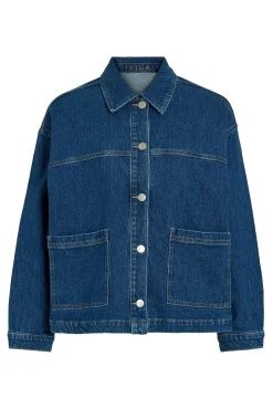 Jaqueta jeans com bolsos