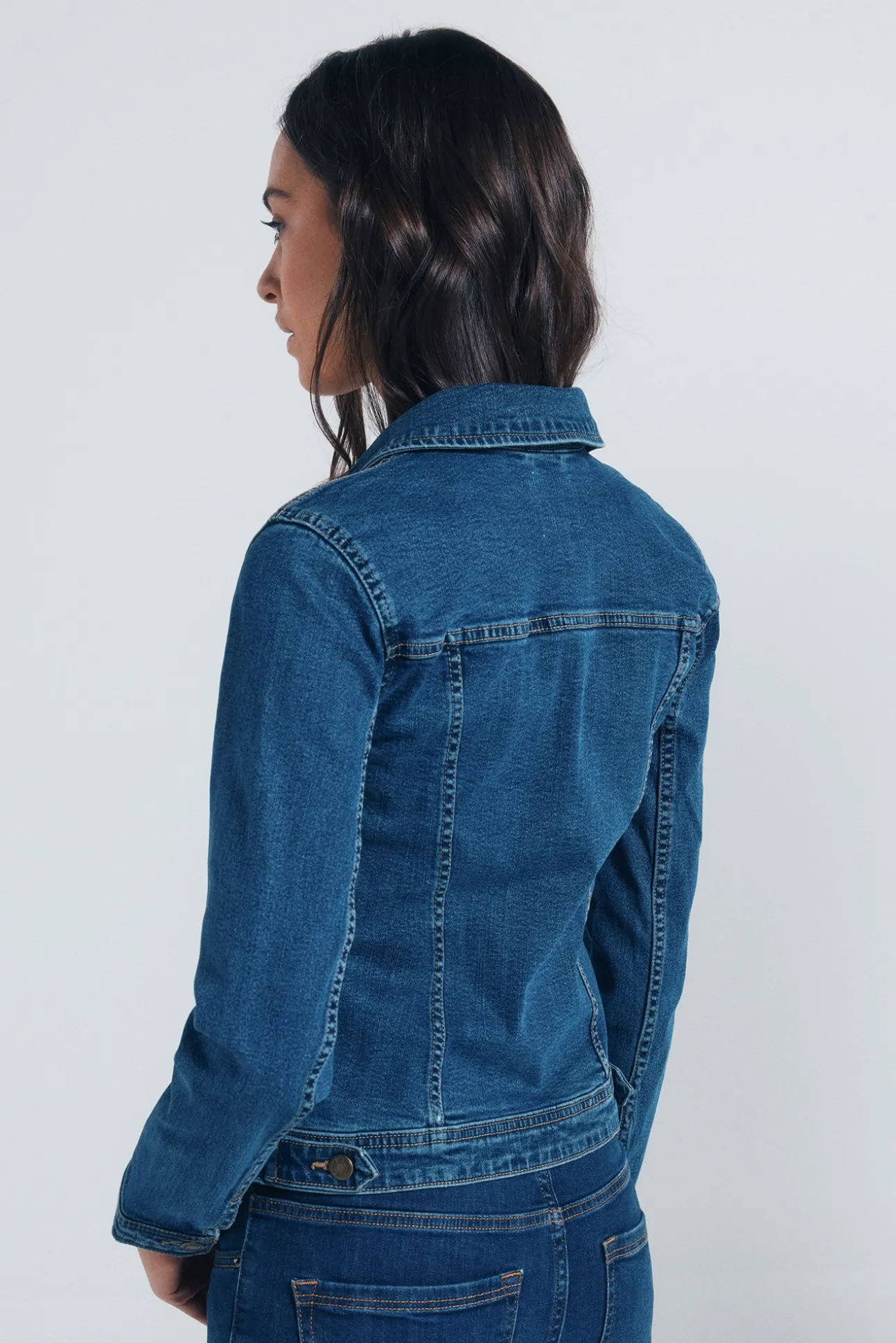Jaqueta jeans de algodão