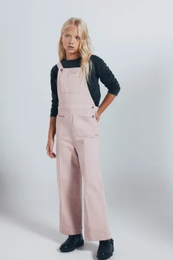 Jardineiras compridas com bolsos para meninas