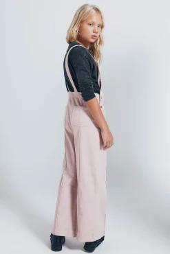 Jardineiras compridas com bolsos para meninas