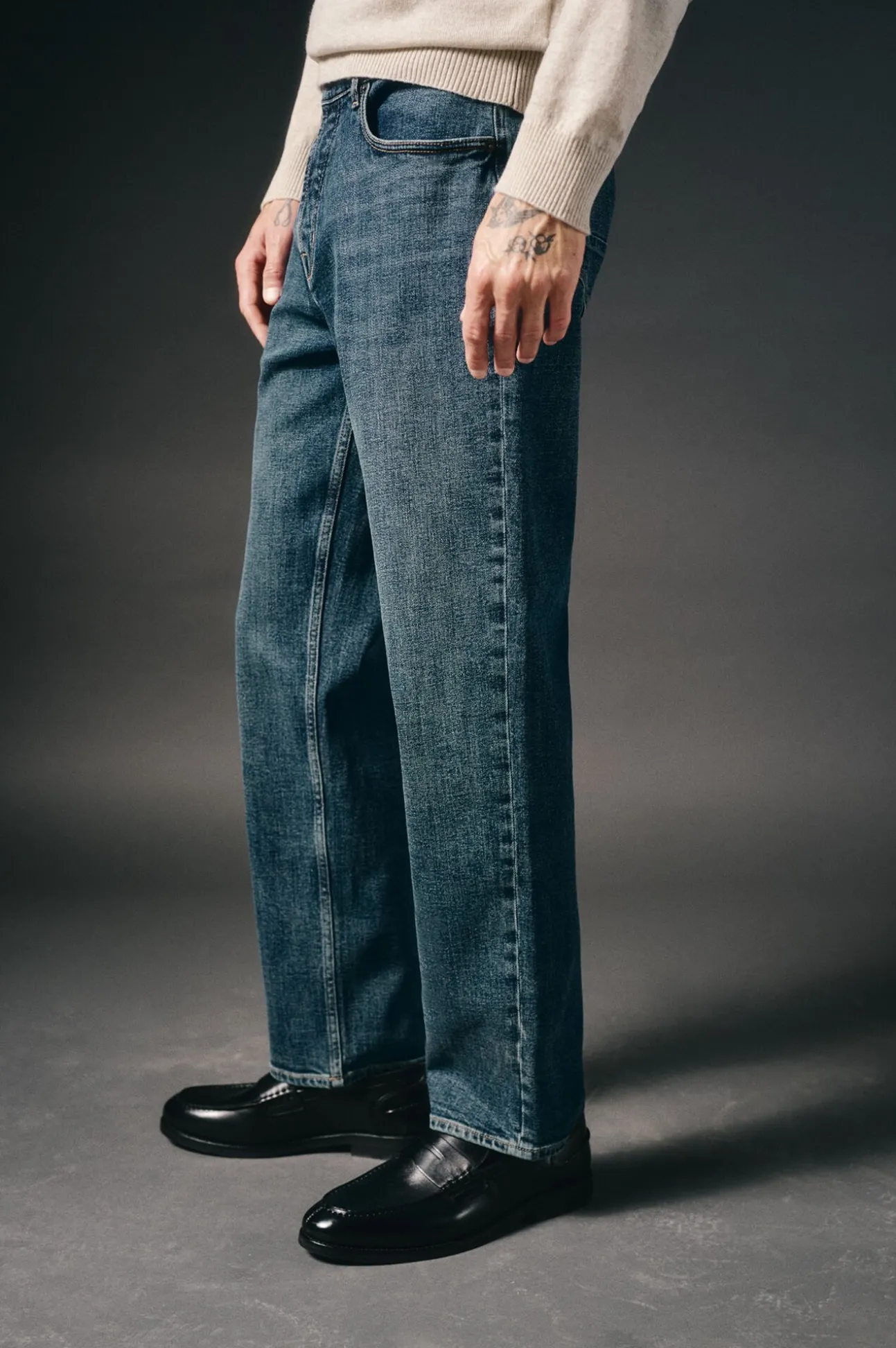 Jeans corte reto
