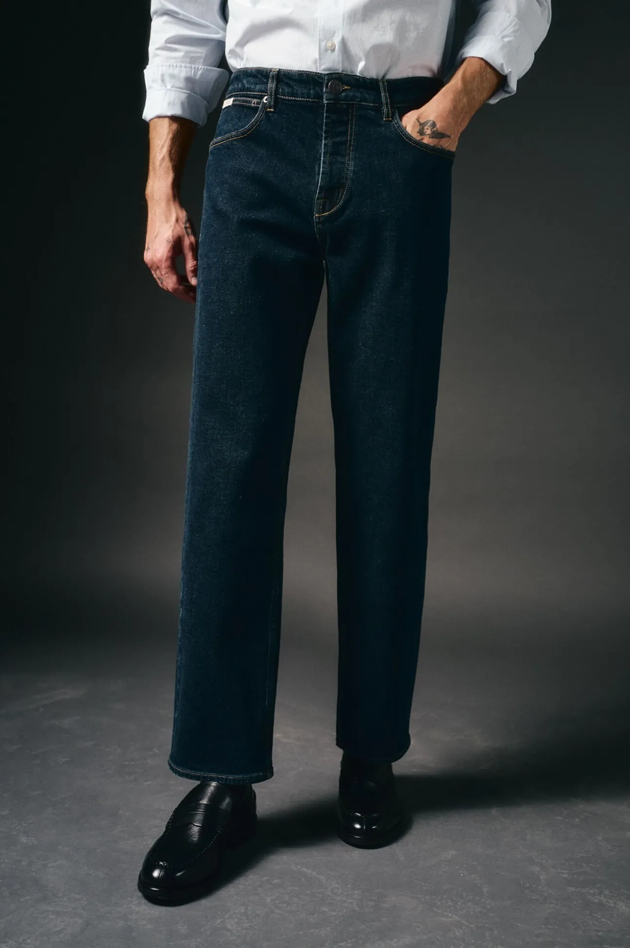Jeans corte reto