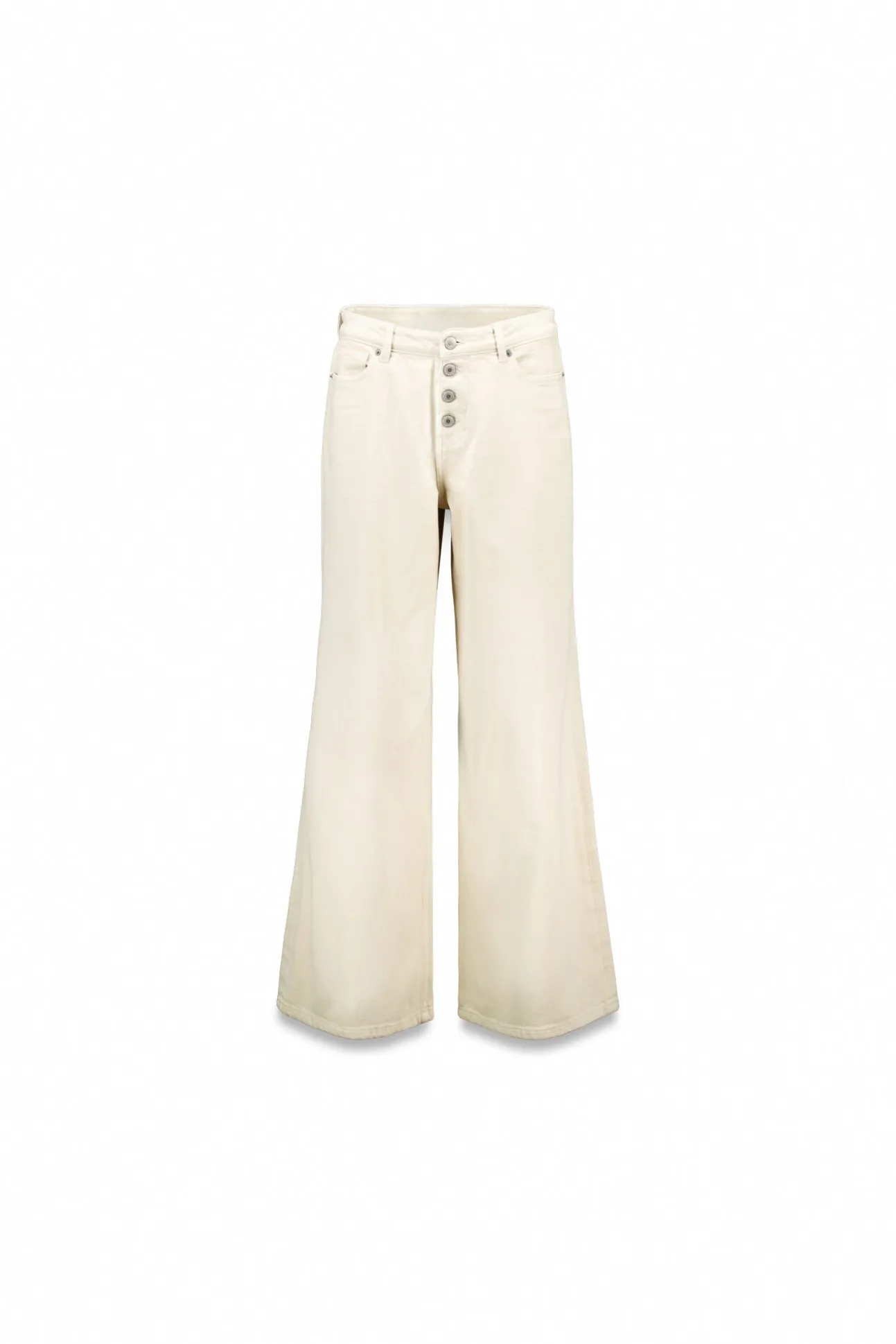 Jeans de botões largos