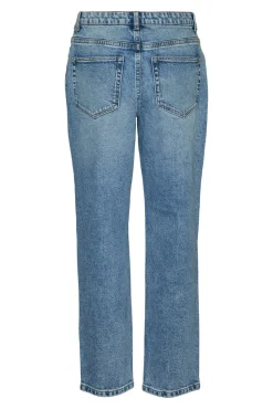 Jeans retas de cintura média