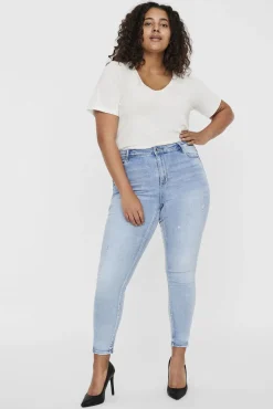 Jeans skinny tamanho grande