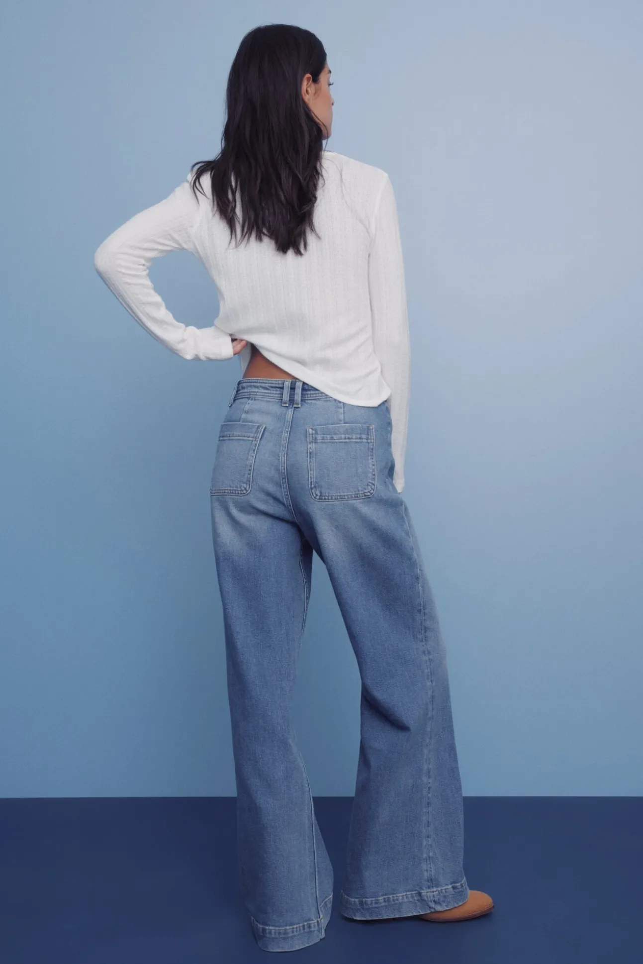 Jeans super flare confortável