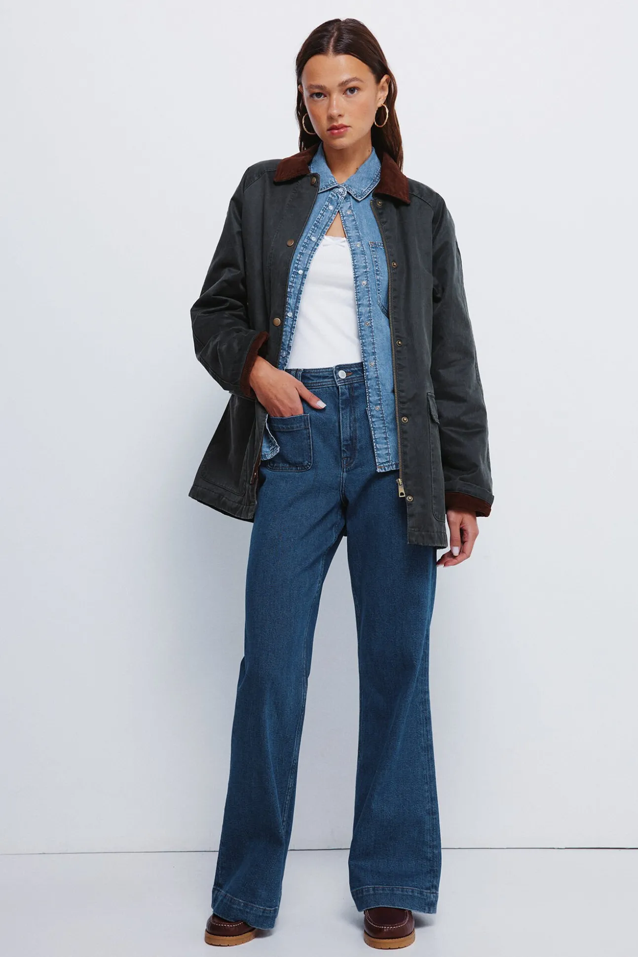 Jeans super flare confortável