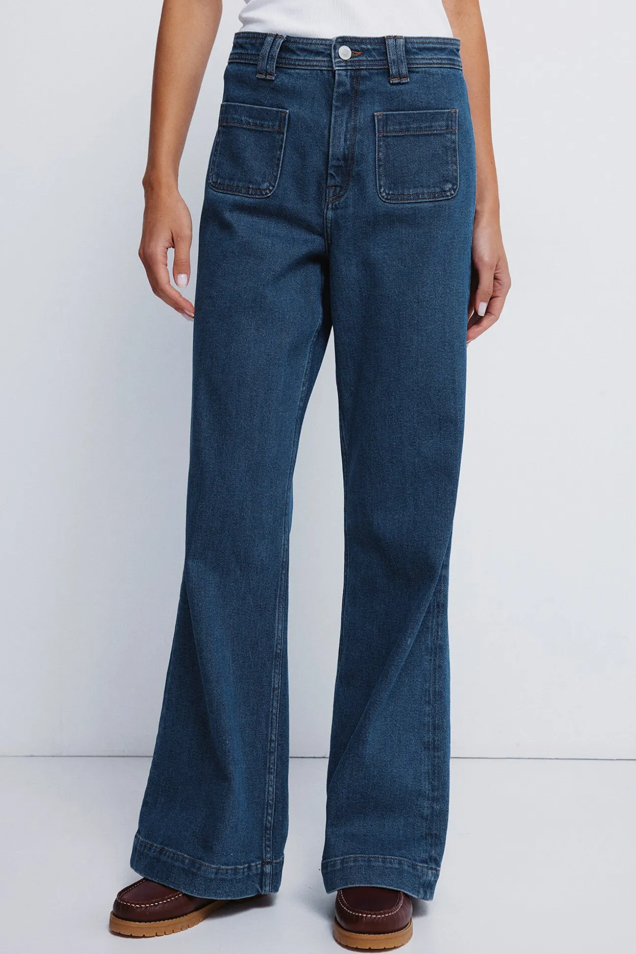 Jeans super flare confortável