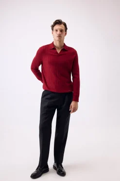 Jersey de caxemira de seda e algodão estruturado premium