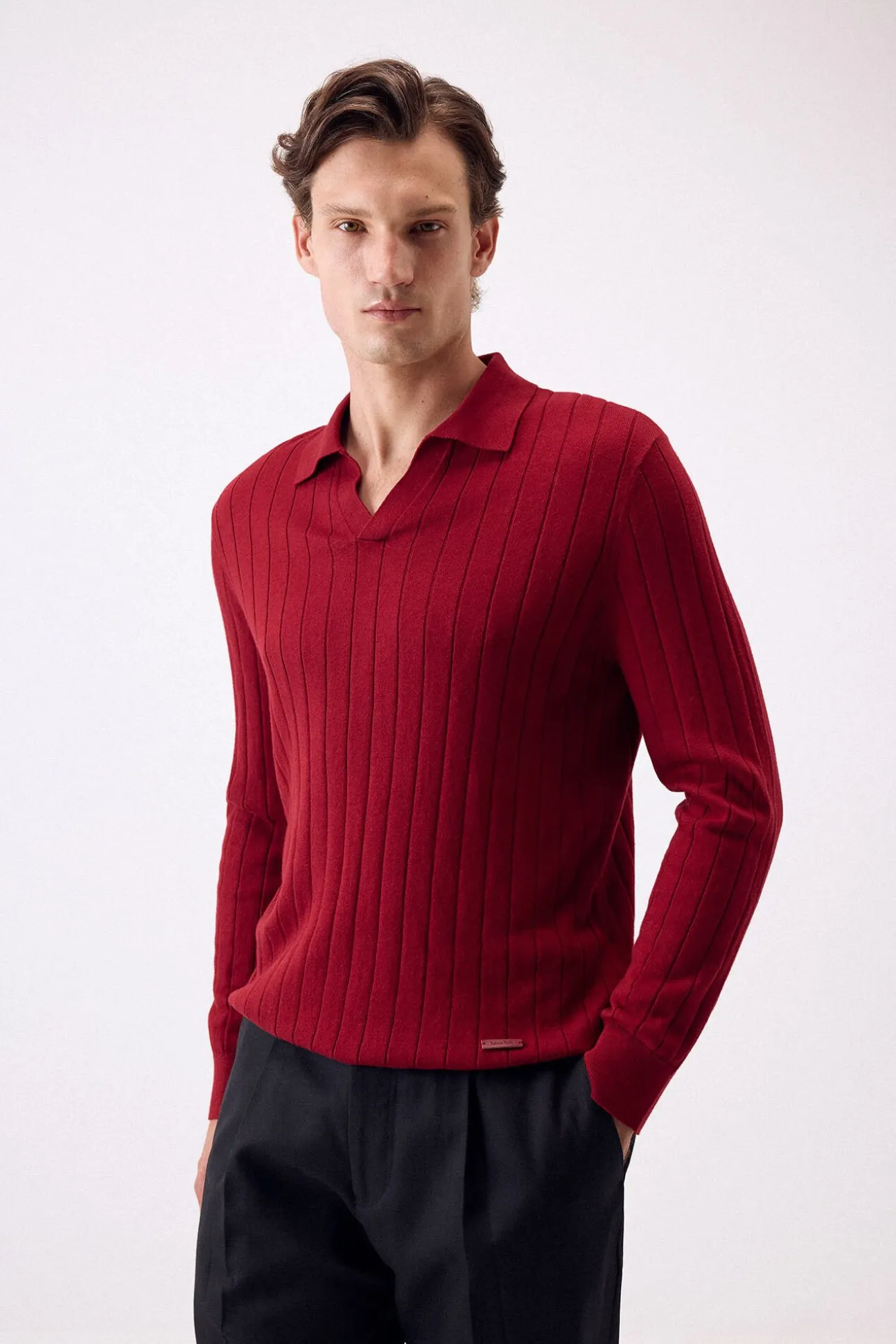 Jersey de caxemira de seda e algodão estruturado premium