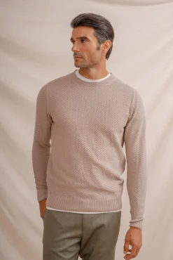 Jersey de malha estruturada