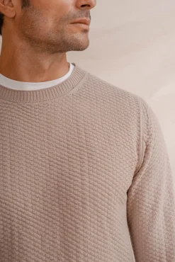 Jersey de malha estruturada