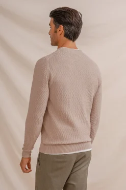 Jersey de malha estruturada