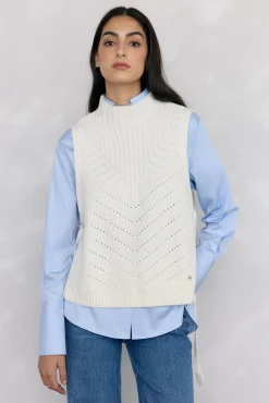 laçada de Colete com malha