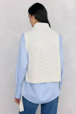 laçada de Colete com malha