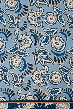 Lenço de cetim com estampado floral