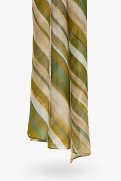 Lenço Estampado com Efeito Linho