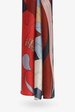 Lenço Retangular Estampado Floral