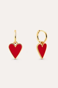 Lovely Heart Gold Plated Earrings