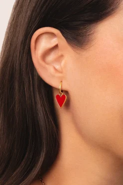 Lovely Heart Gold Plated Earrings