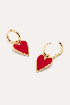 Lovely Heart Gold Plated Earrings